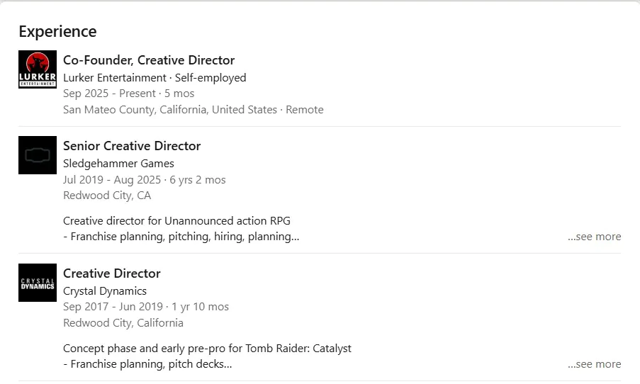 《使命召唤》开发商大锤正开发一款动作RPG游戏