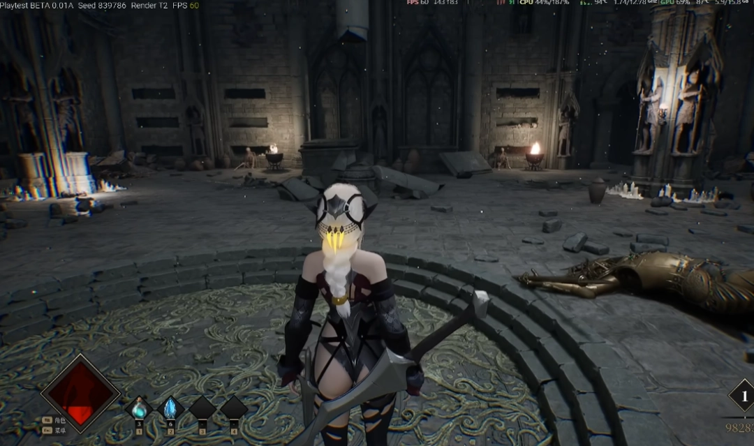 国产独立游戏《夜莺归笼》战斗测试：女角色死的越多穿的越少