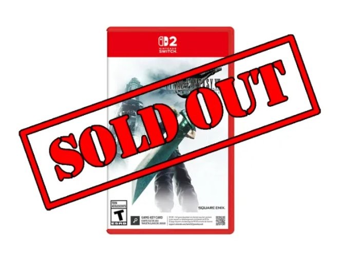 太火爆了! 《最终幻想7》NS2重制实体版在美国几乎售罄(图1) 太火爆了! 《最终幻想7》NS2重制实体版在美国几乎售罄