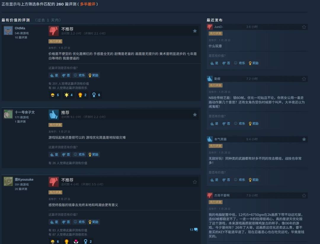 《噬血代码2》Steam中文区多半差评 优化差、PS3级画面(图2) 《噬血代码2》Steam中文区多半差评 优化差、PS3级画面