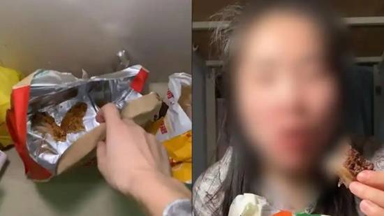 女大学生吃室友剩菜引关注 因观感不适被封禁
