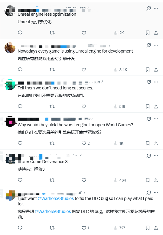 《天国:拯救2》开发商战马工作室新游换引擎?虚幻优化引担忧(图4) 游民星空