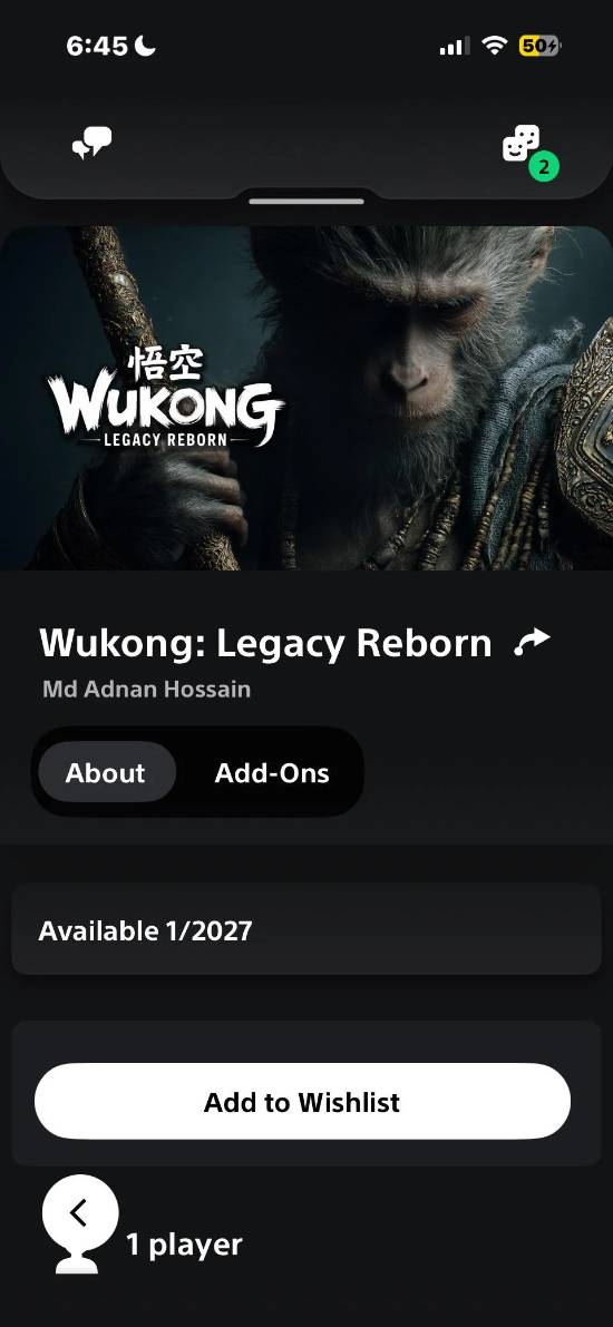 PS商店惊现《黑神话》续作定档2027?老外差点被骗(图2) 游民星空