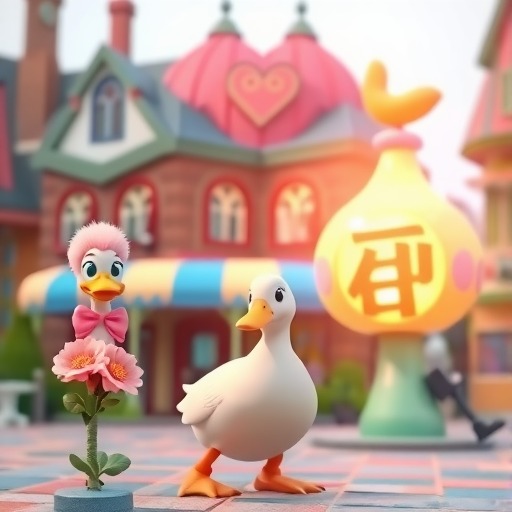 心动小镇8月21日心动小镇粉绿色小鸭子➕溜溜木➕萤石(图1)