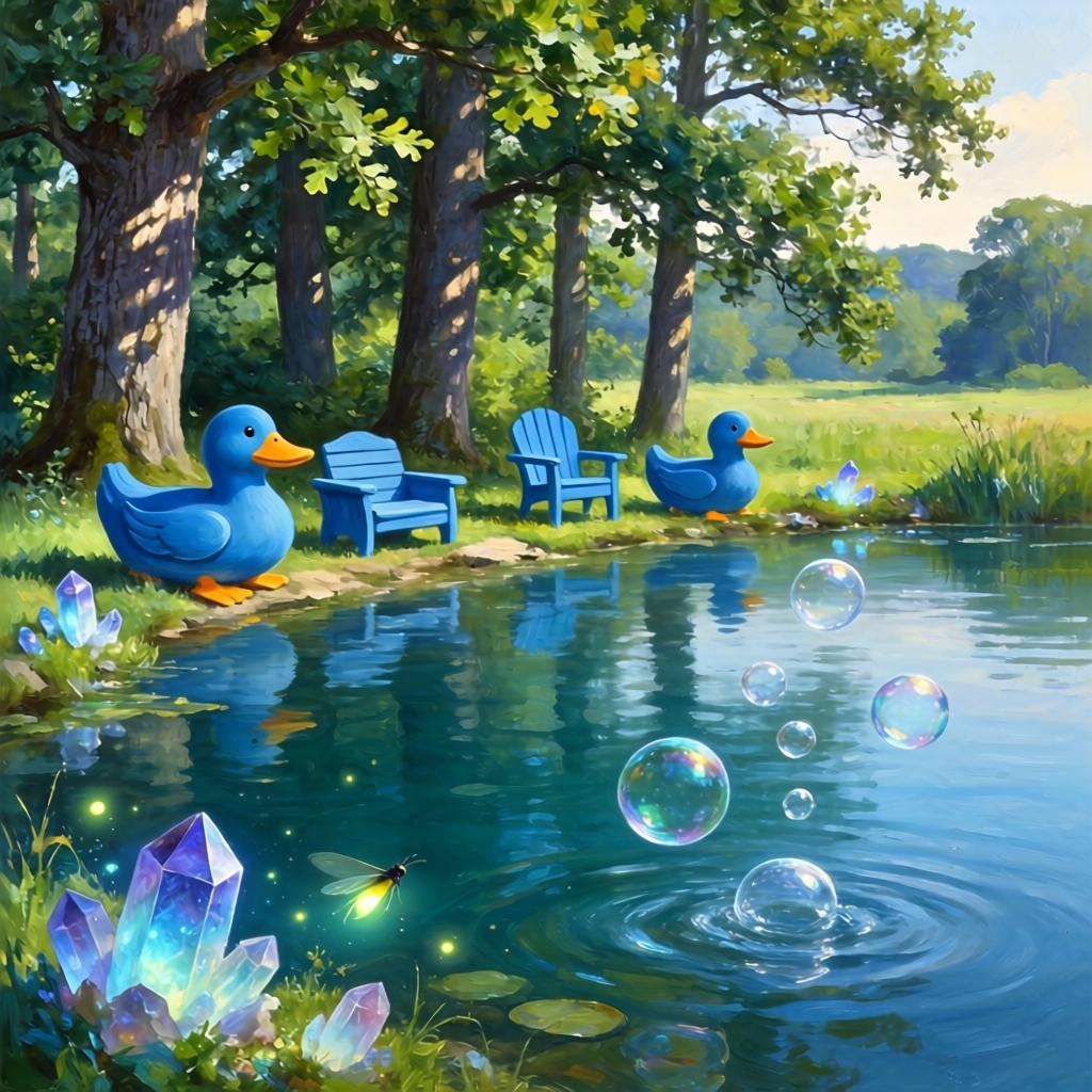 心动小镇8.19天蓝色小鸭子家具泡泡＆橡木和萤石定位(图1)