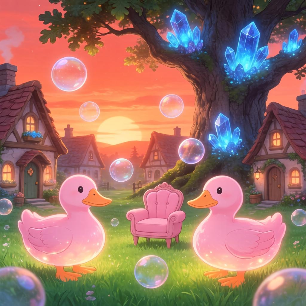 心动小镇8.16粉红色小鸭子家具泡泡&橡木和萤石点位(图1)