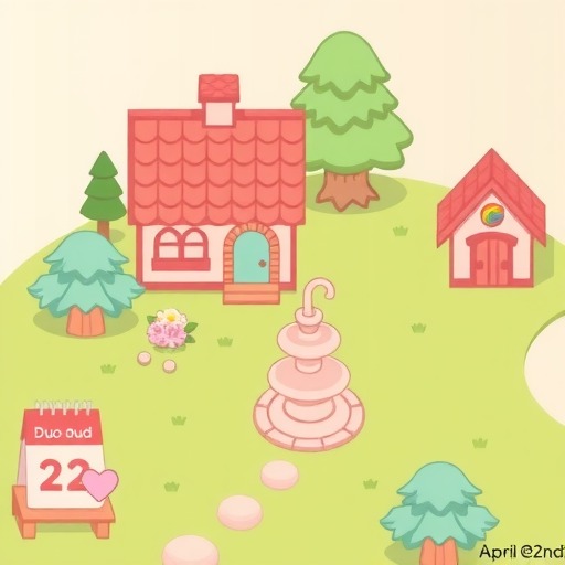 心动小镇【心动小镇】（4.22）朵朵和彩虹花束位置(图1)