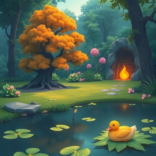 心动小镇8.25溜溜橡木，无瑕萤石，茶色小鸭子位置(图1)