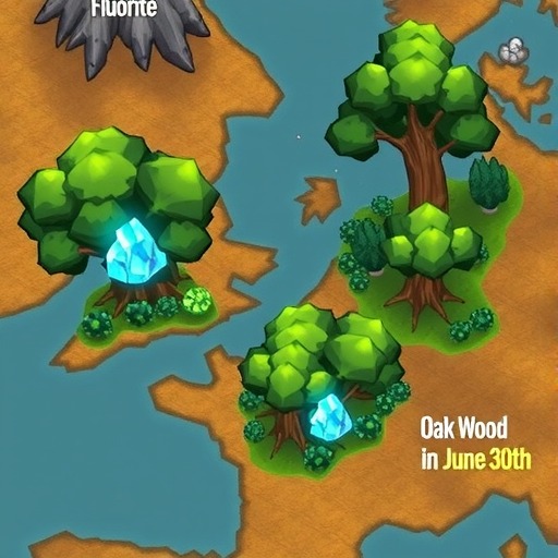 心动小镇心动小镇⭐6月30日萤石溜溜橡木位置攻略(图1)