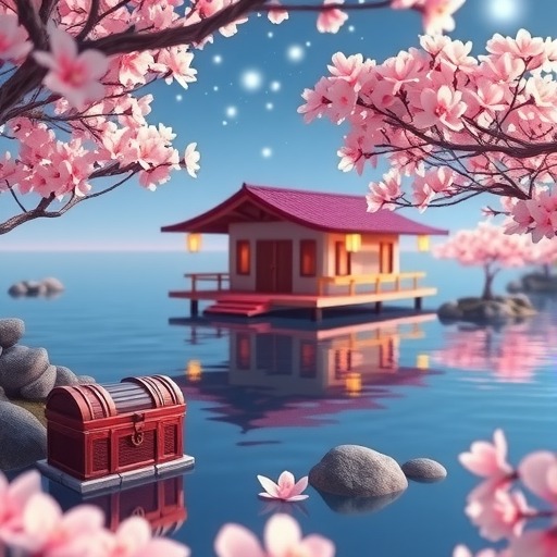 开放空间樱花季活动-浮樱茶寮地图宝箱和星星位置(图1)