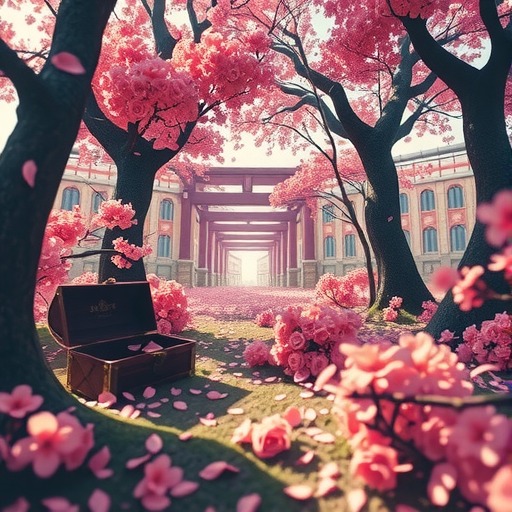 开放空间樱花长廊隐藏宝箱位置(图2)