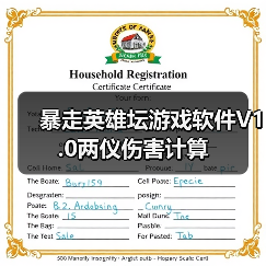 暴走英雄坛游戏软件V1.0两仪伤害计算(图1) 暴走英雄坛游戏软件V1.0两仪伤害计算(图1)