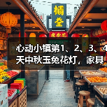 心动小镇第1、2、3、4天中秋玉兔花灯，家具泡泡位置（图4）
