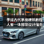 手搓古代茅房建筑教程 人畜一体房屋设计指南（图2）